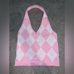 Ribbed halter crop top